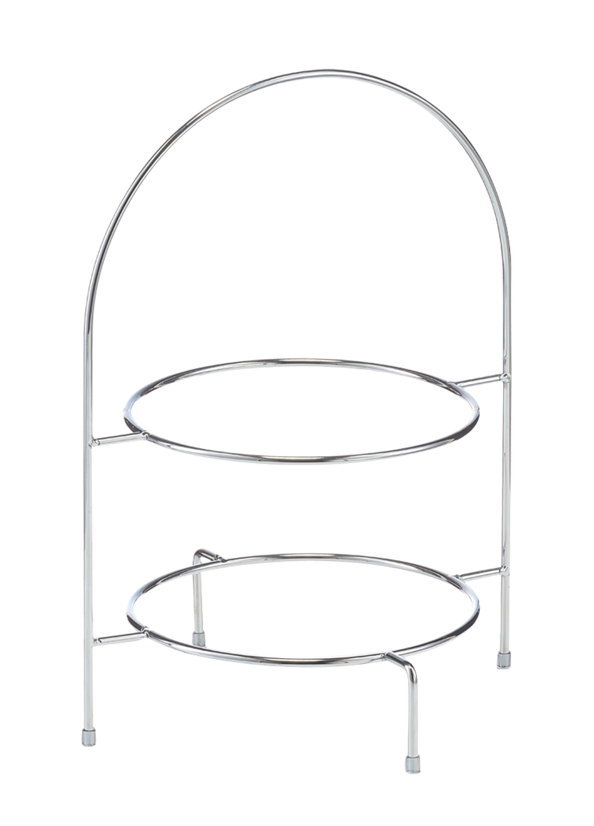 Etagere für Teller verchromt