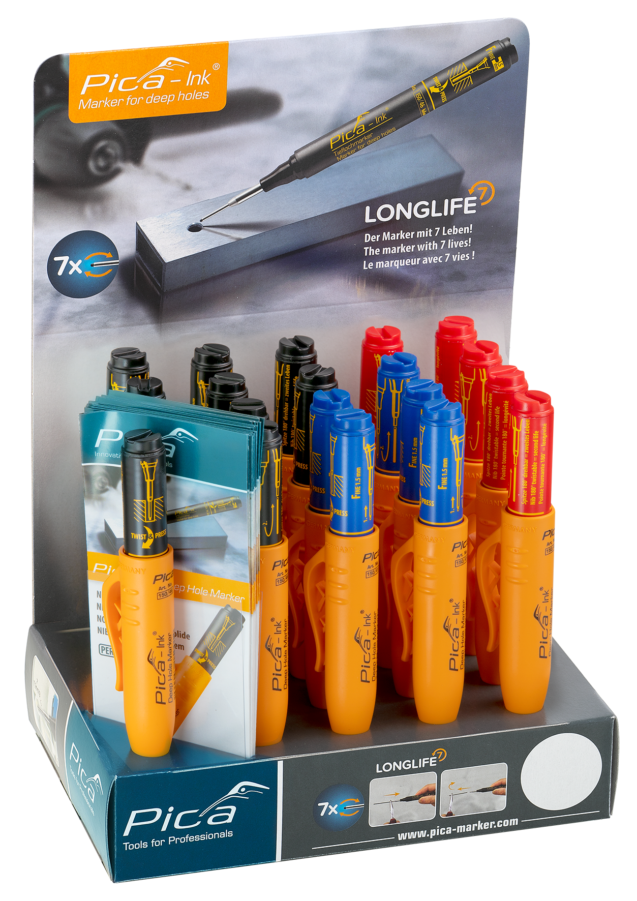 Tieflochmarker Ink Display