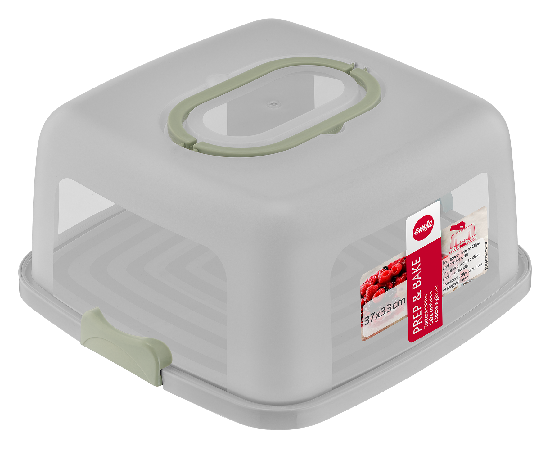 Kuchenbox Perp&Bake eckig grün