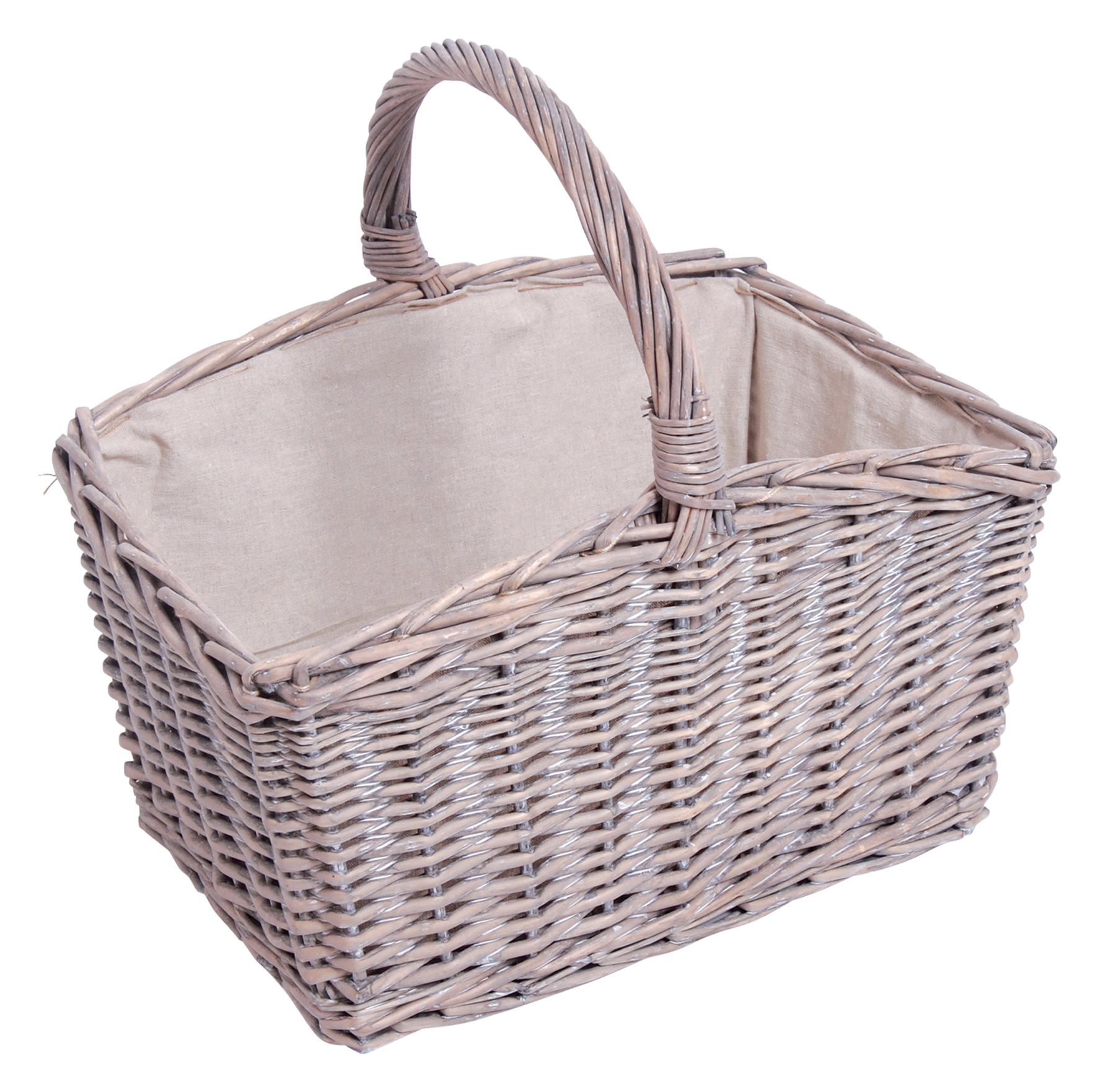 Weidenkorb mit Stoff 46cm