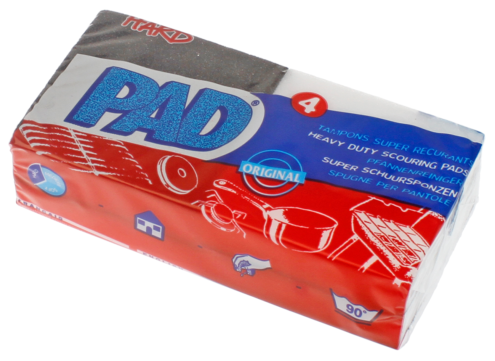 Pfannenreiniger Pad 4St 7x7cm