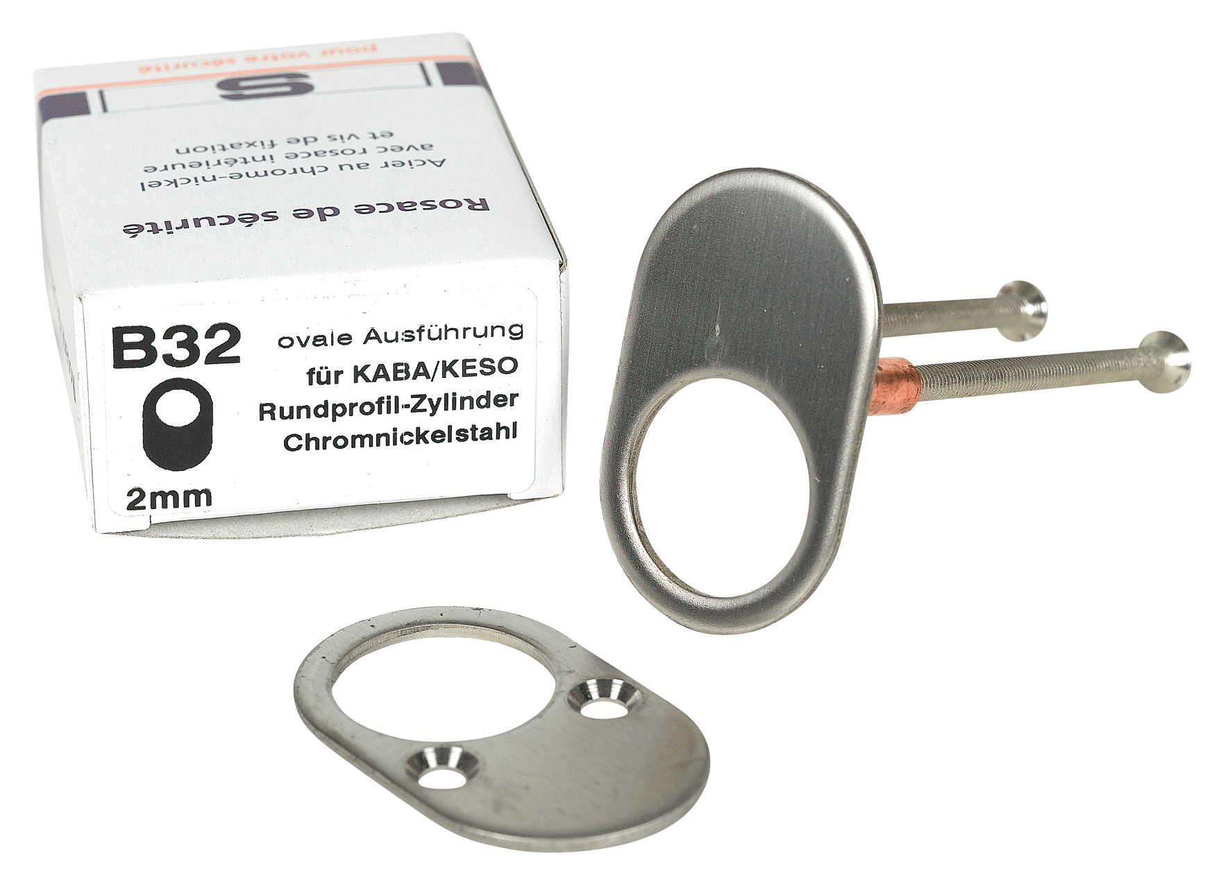 Schutzrosette B 32 oval 2 mm