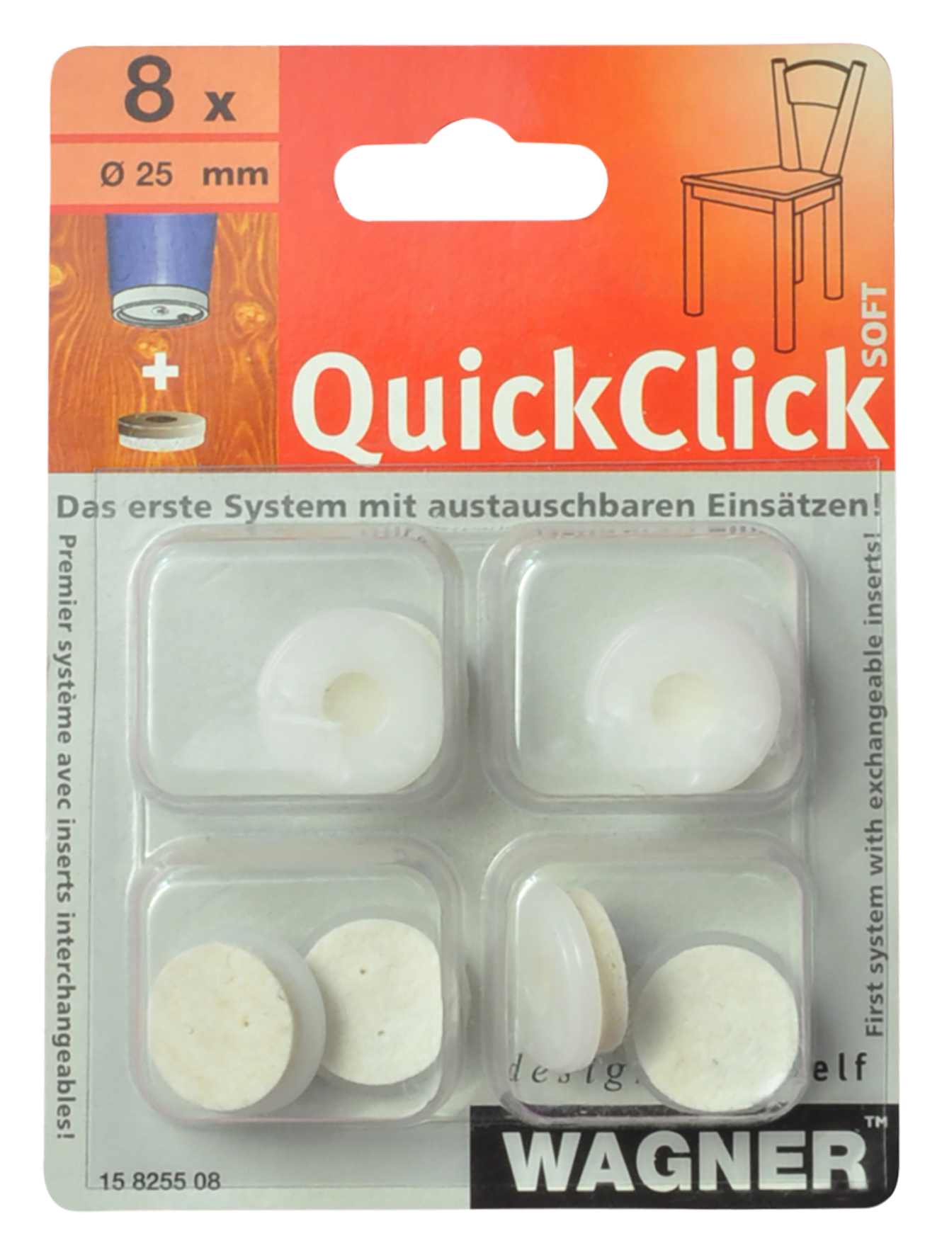 Ersatzfilz soft 25mm SB 8Stk