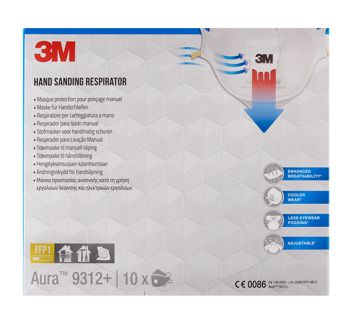 Atemschutzmas. Aura 9312+10St.