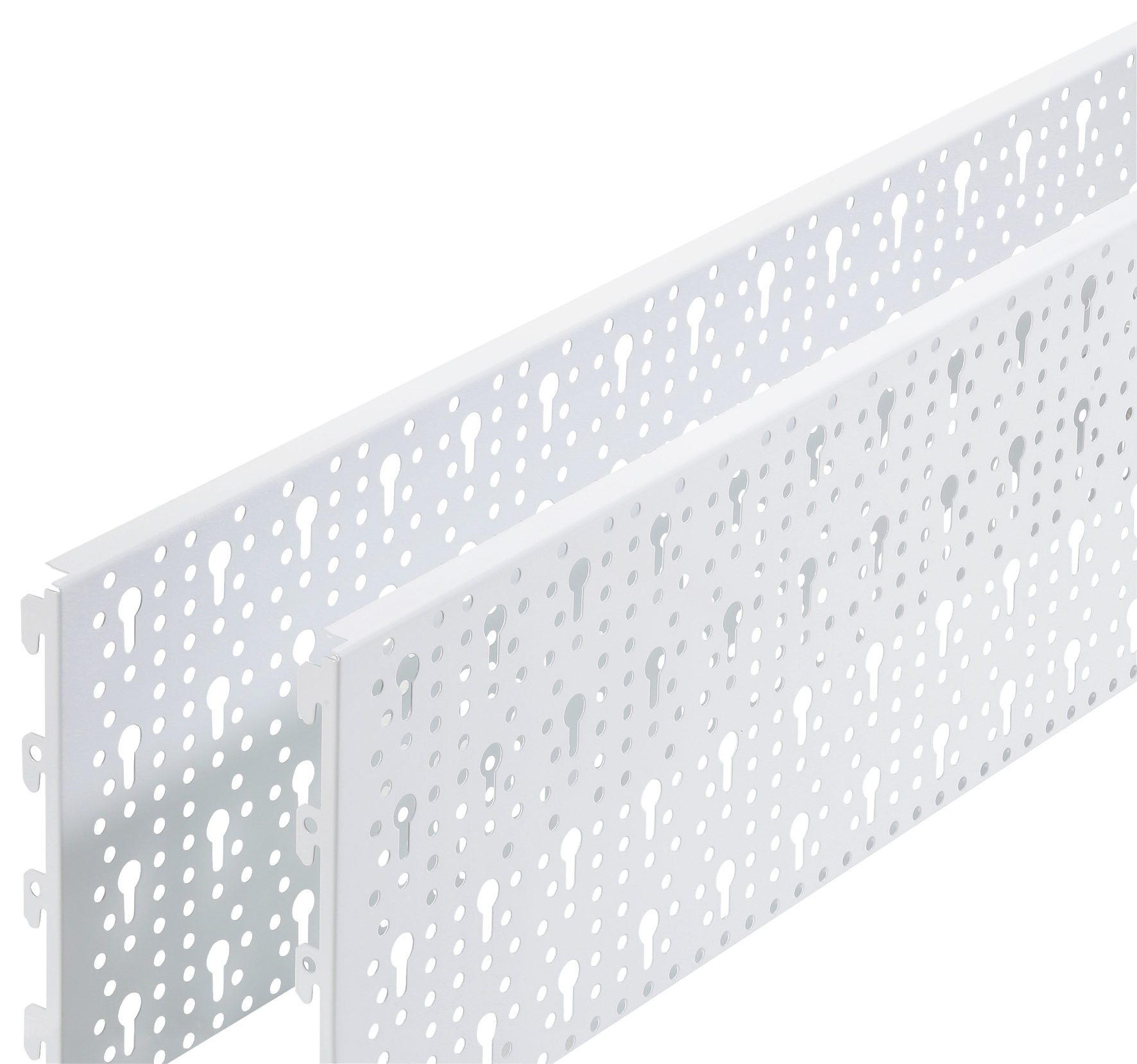 Stahllochplatte weiss