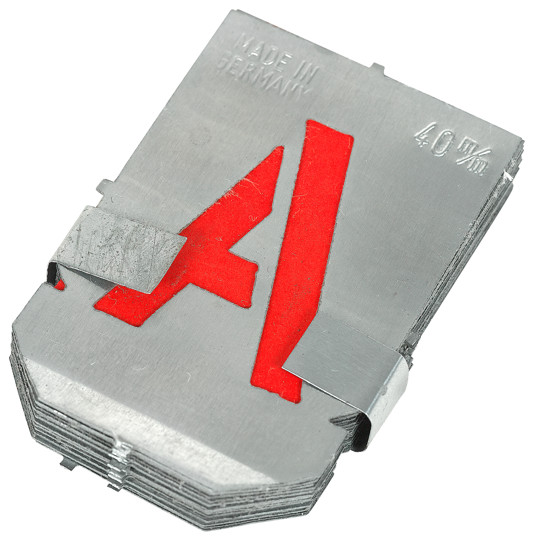 Zinkschablone Buchstaben 40 mm