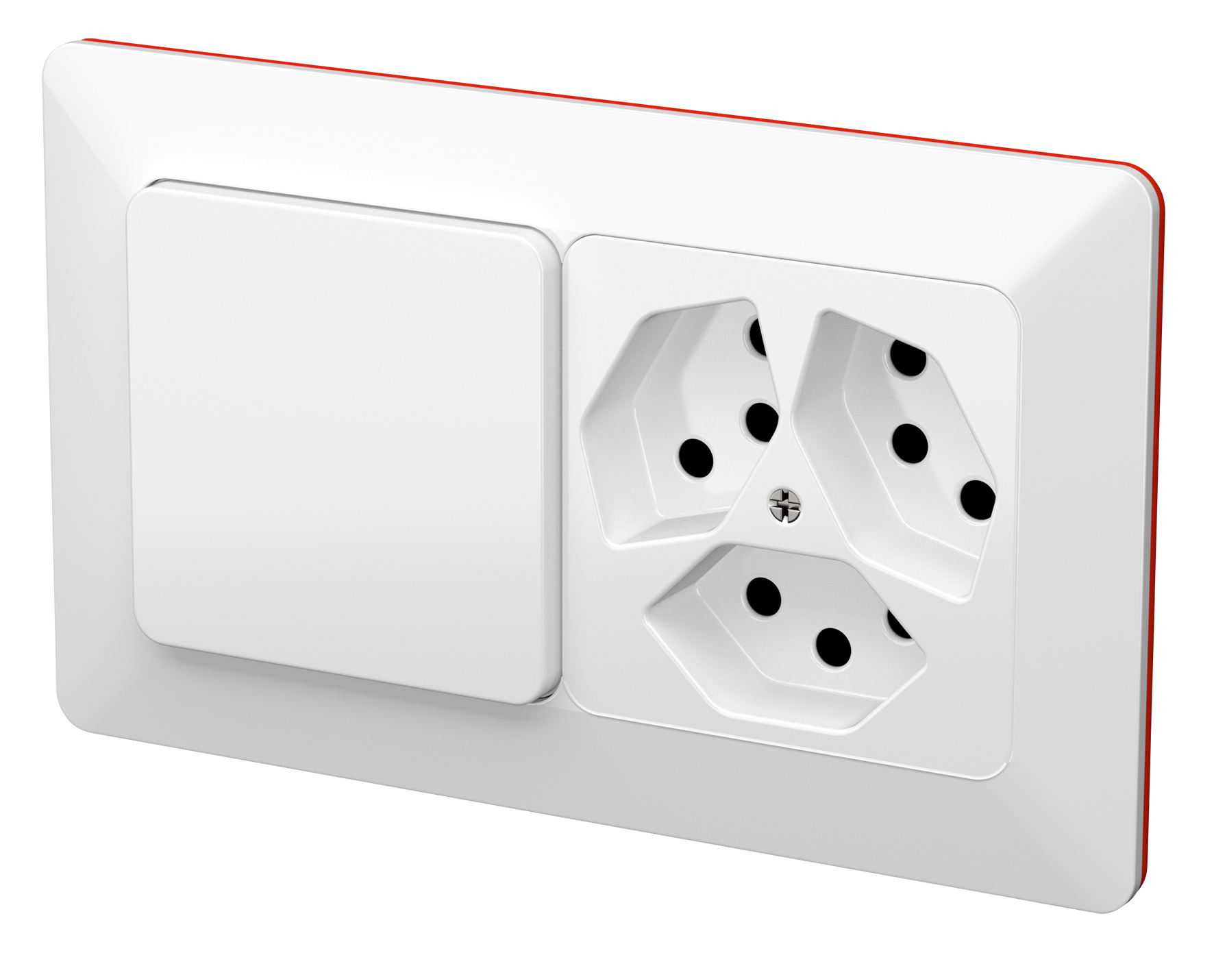 UP-Druckschalter Sch3 3xT13 ws