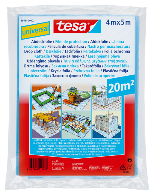 Abdeckfolie 20 m² 4x5 m