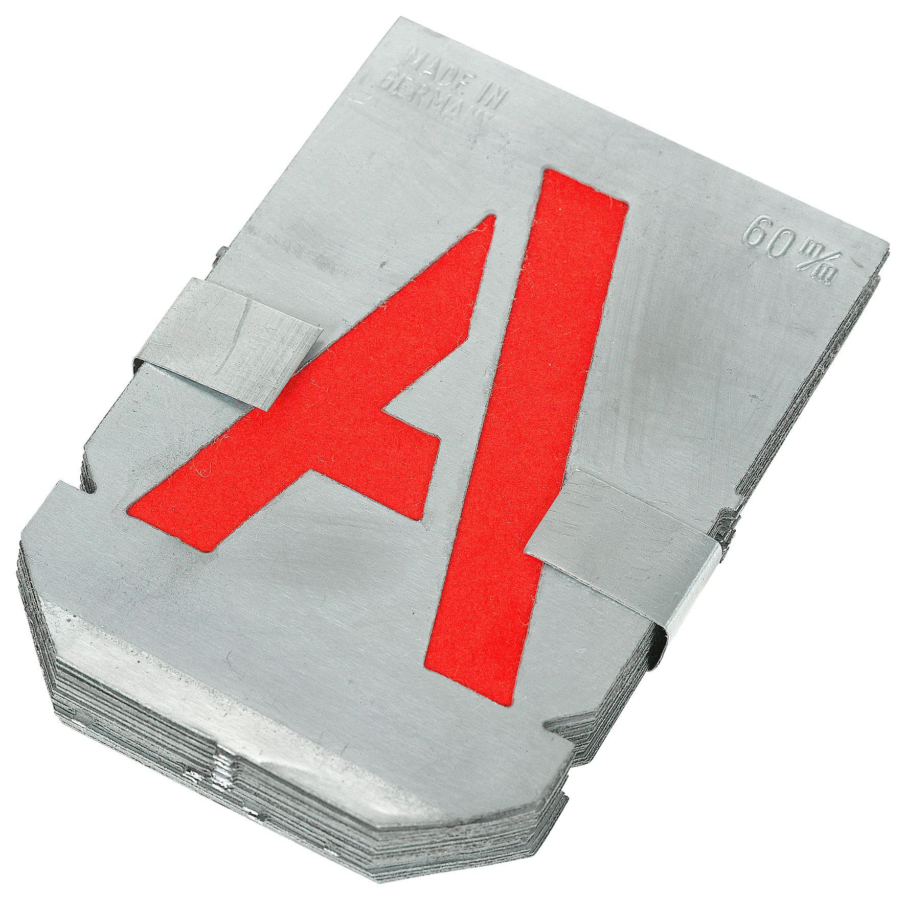 Zinkschablone Buchstaben 60 mm