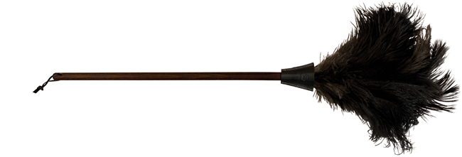 Straussenwedel schwarz 80cm