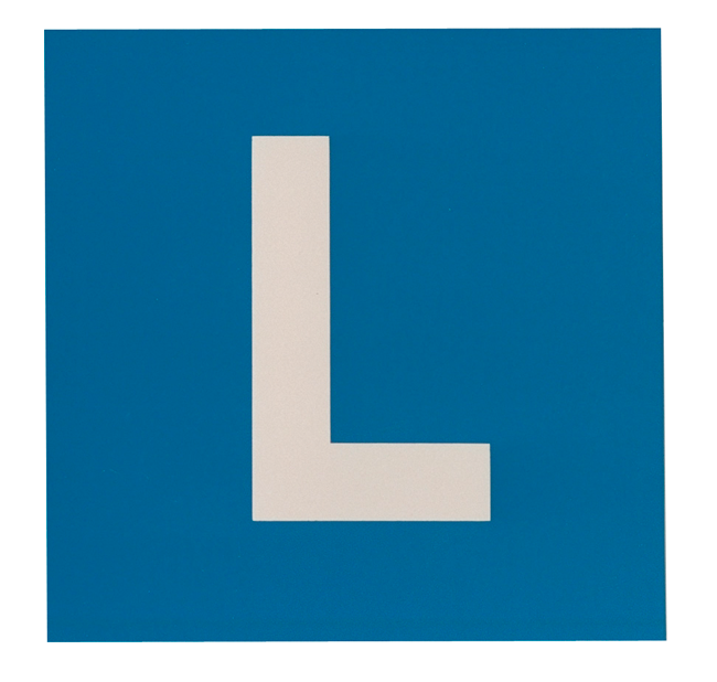 L-Schild für Motorrad