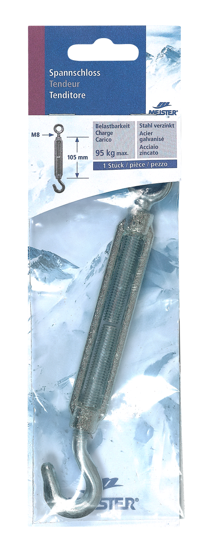 Spannschloss Haken und Öse 8mm