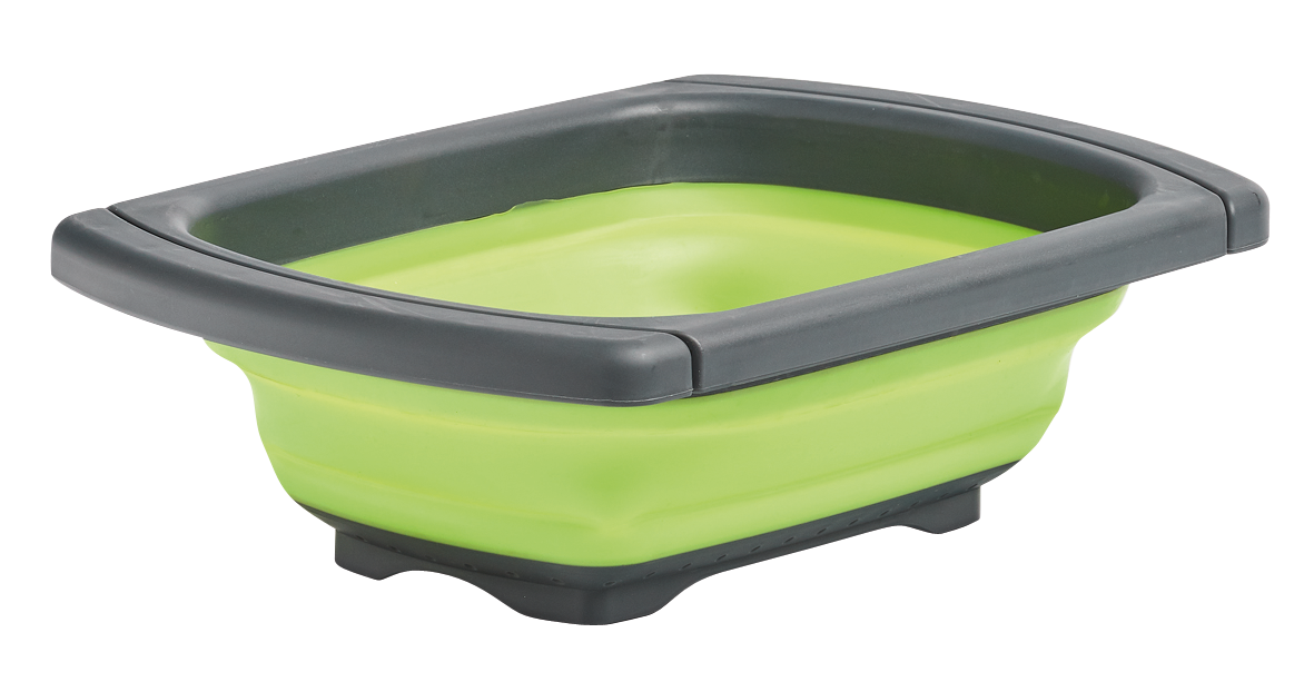 Faltsieb ausziehbar anth. grün