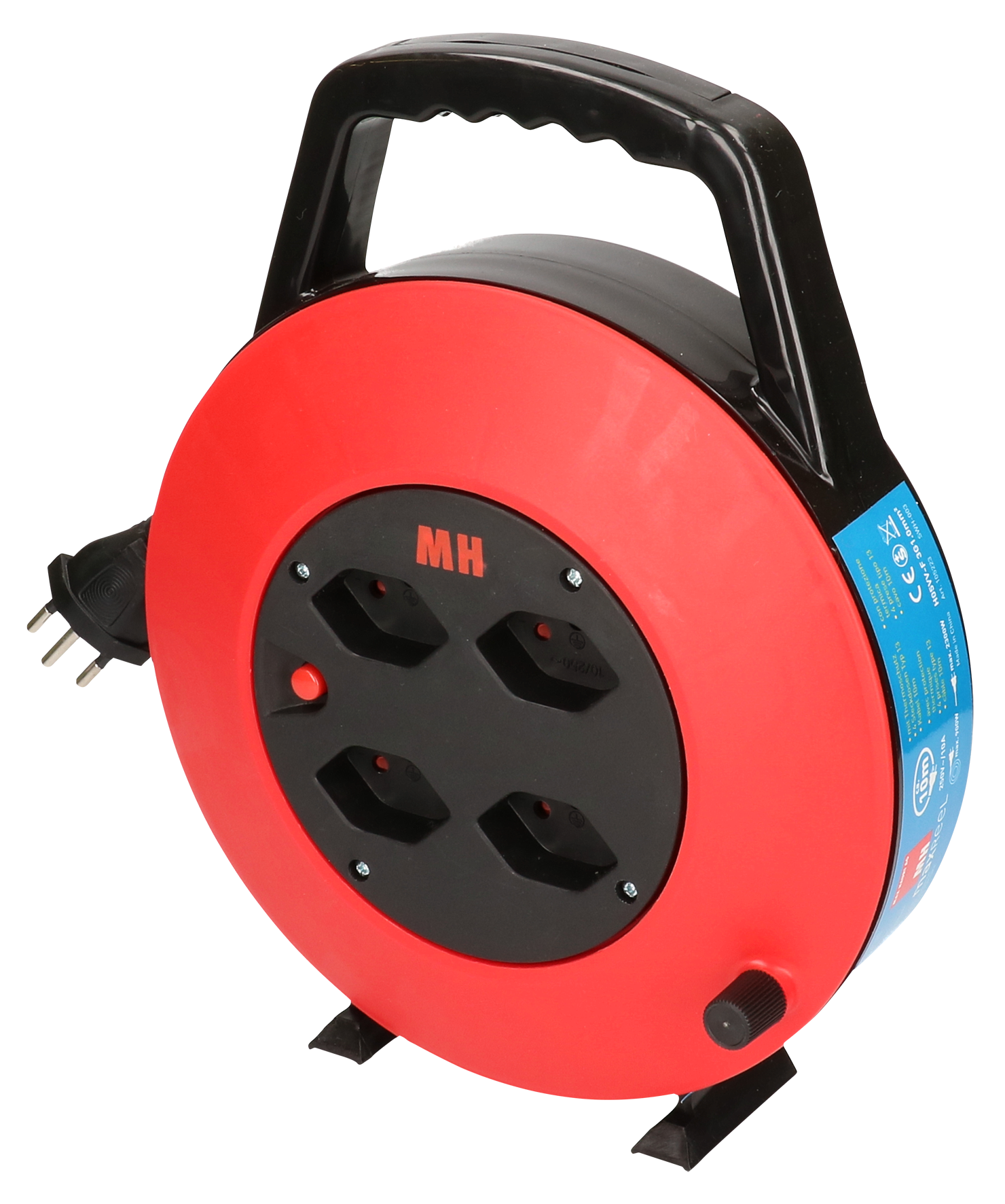 Kabelbox 4xT13 10 m sw rt