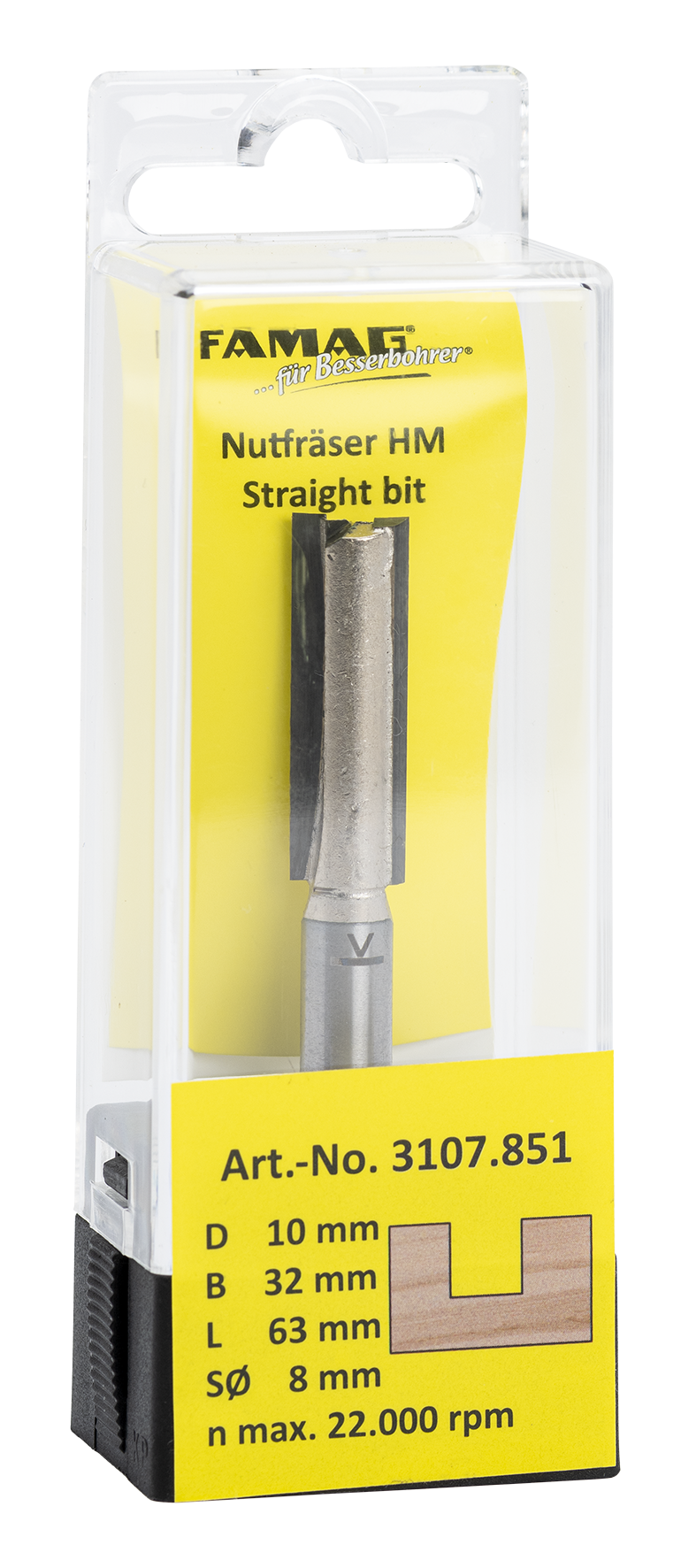 Nutfräser ø10 L32 S8