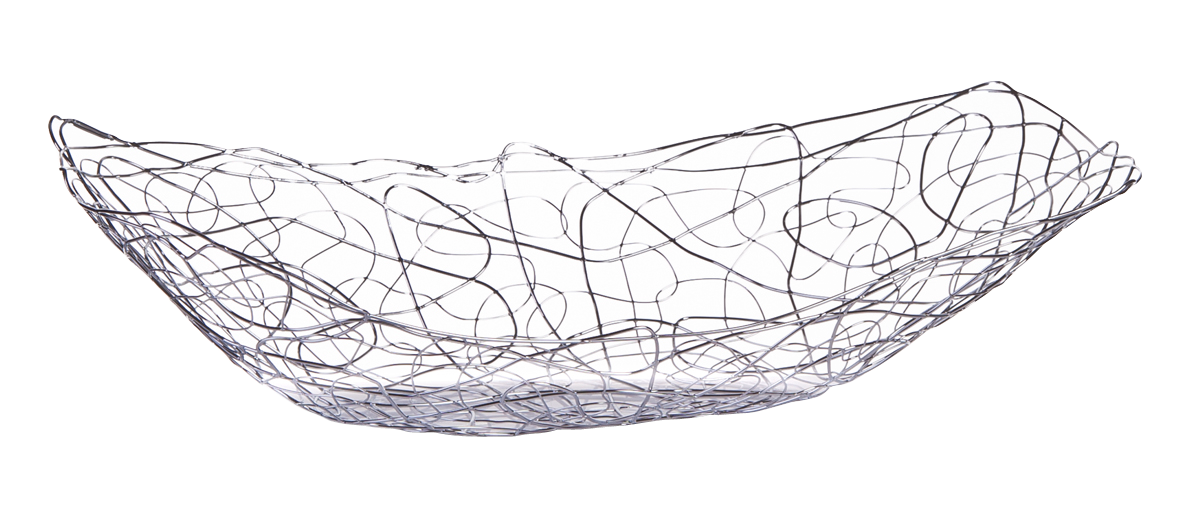 Fruchtschale Metall lang 33cm