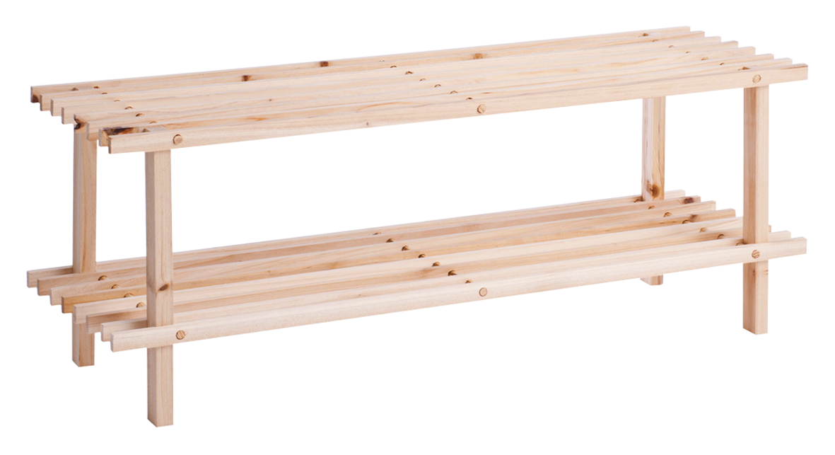 Schuhregal Holz 2Abl.80x29cm
