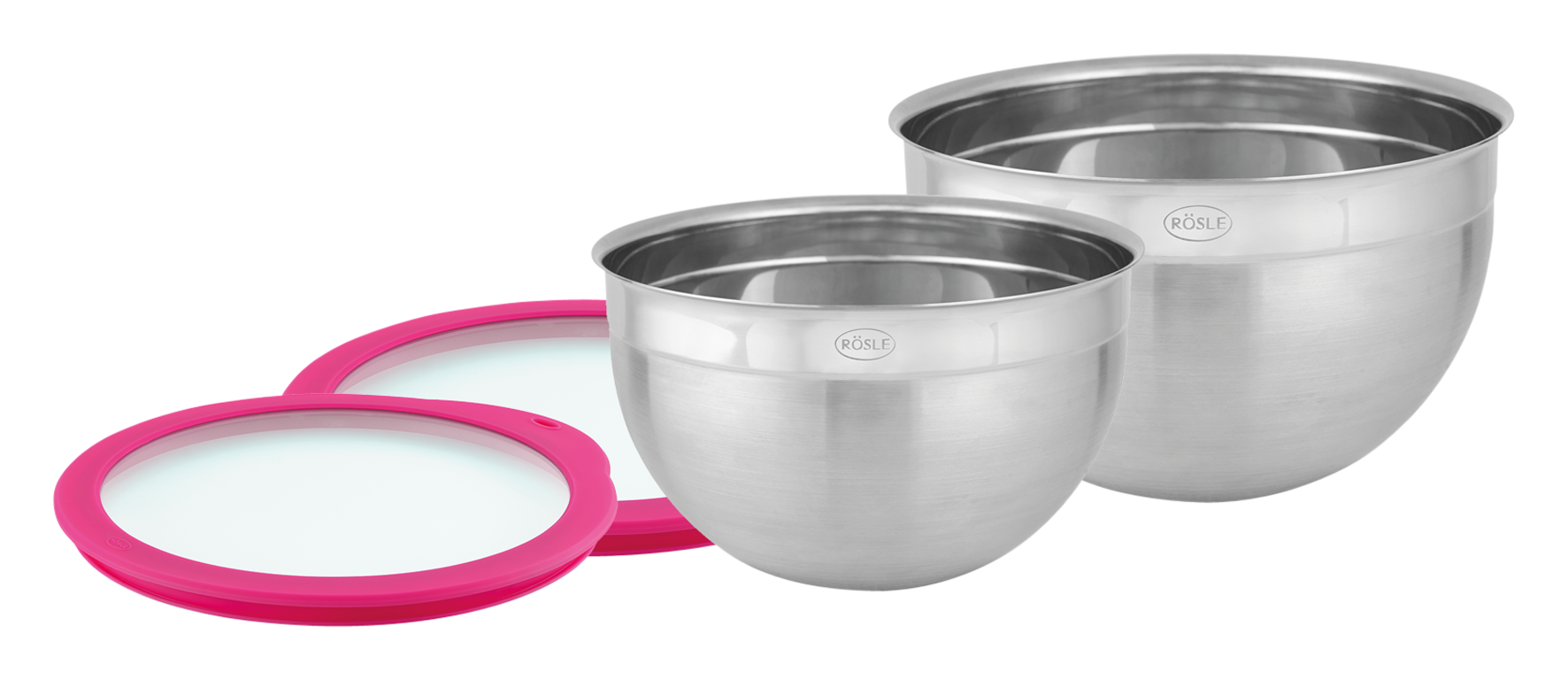 Schüssel-Set m.Glasd. 4tlg sw