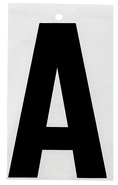 Folienbuchstabe H schwarz 95