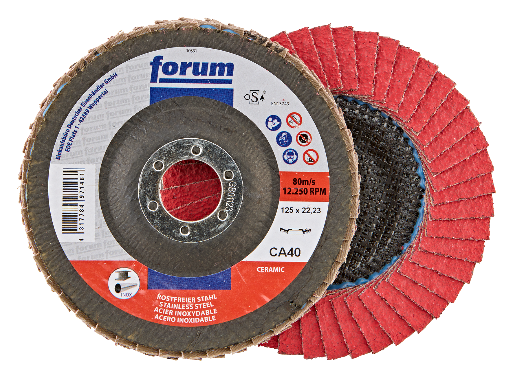 Fächers. 125mm gewölbt CA 40