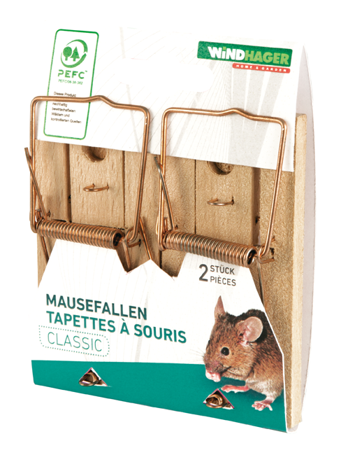 Mausefalle Holz 2Stk.