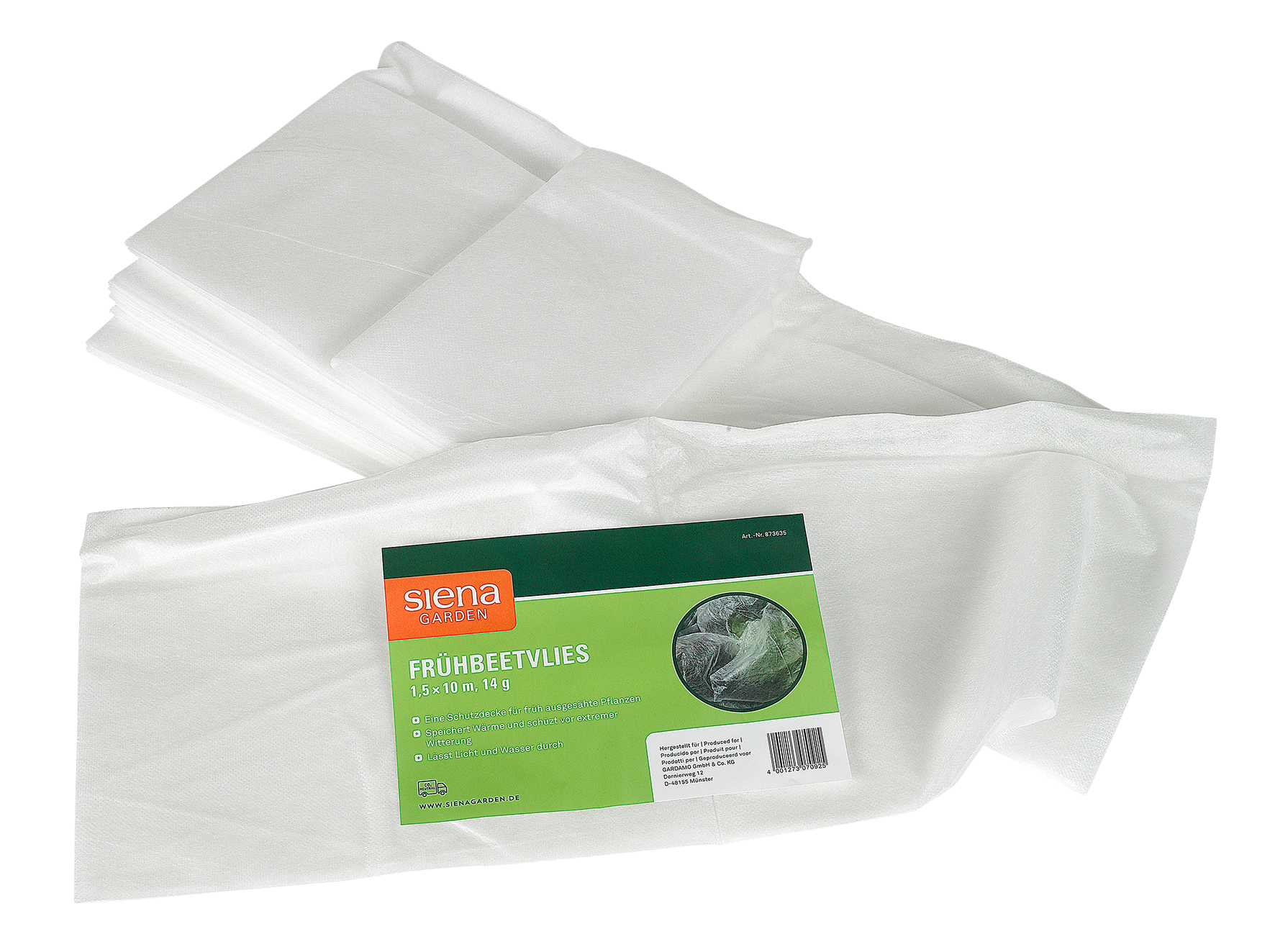 Frühbeetvlies 1.5x10 m 14 g/m²