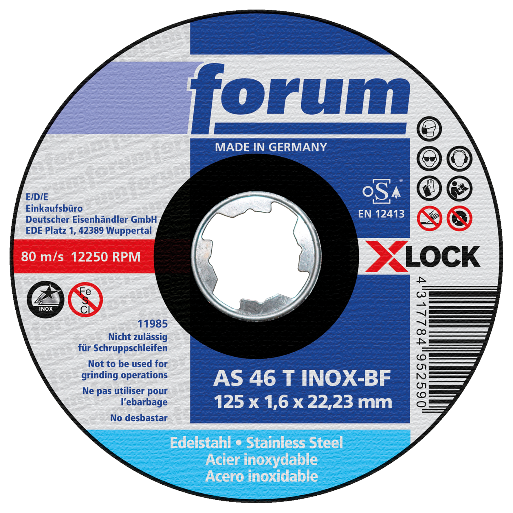 Trennscheibe 125x1.6 X-Lock