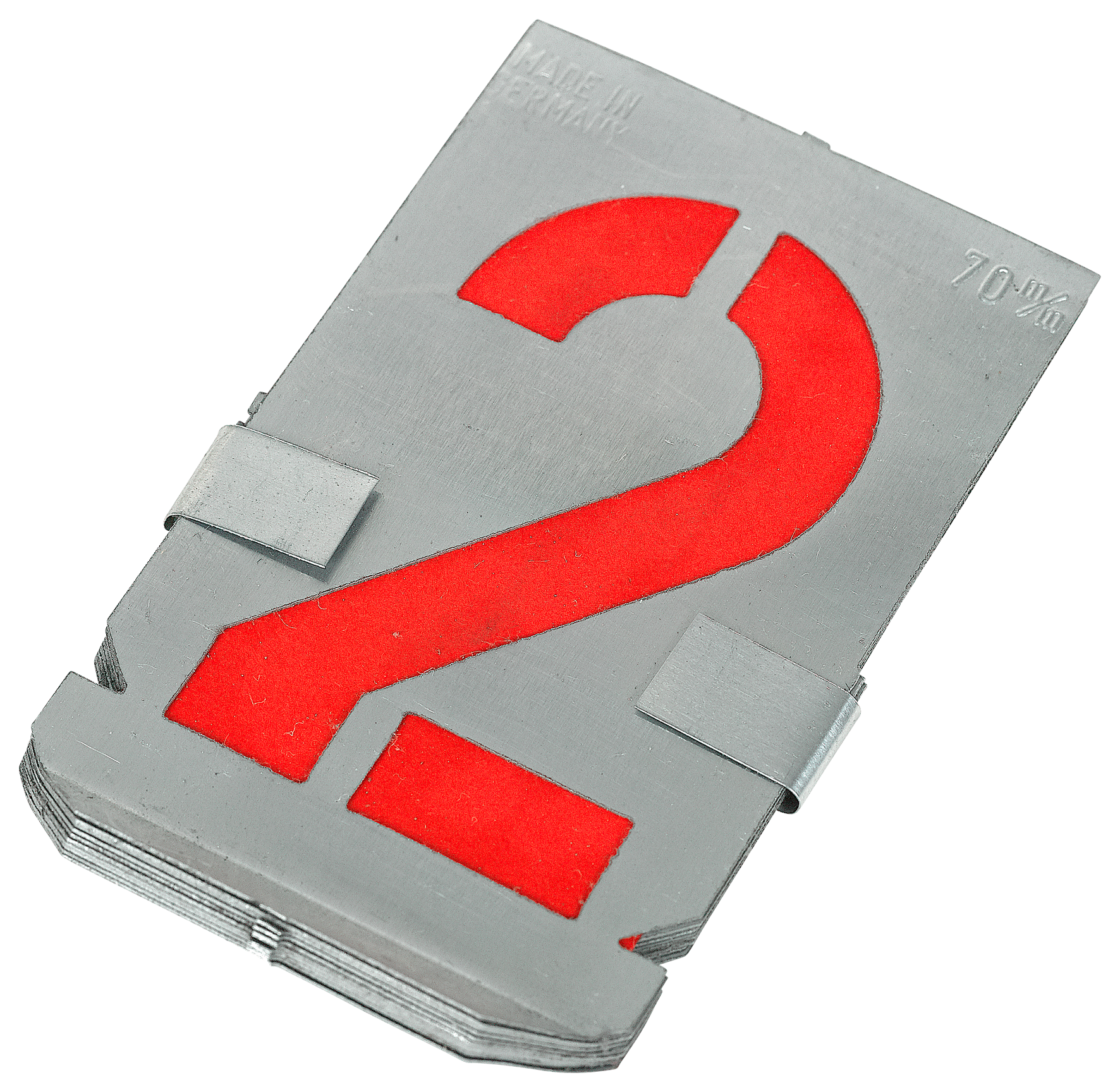 Zinkschablone Zahlen 70 mm