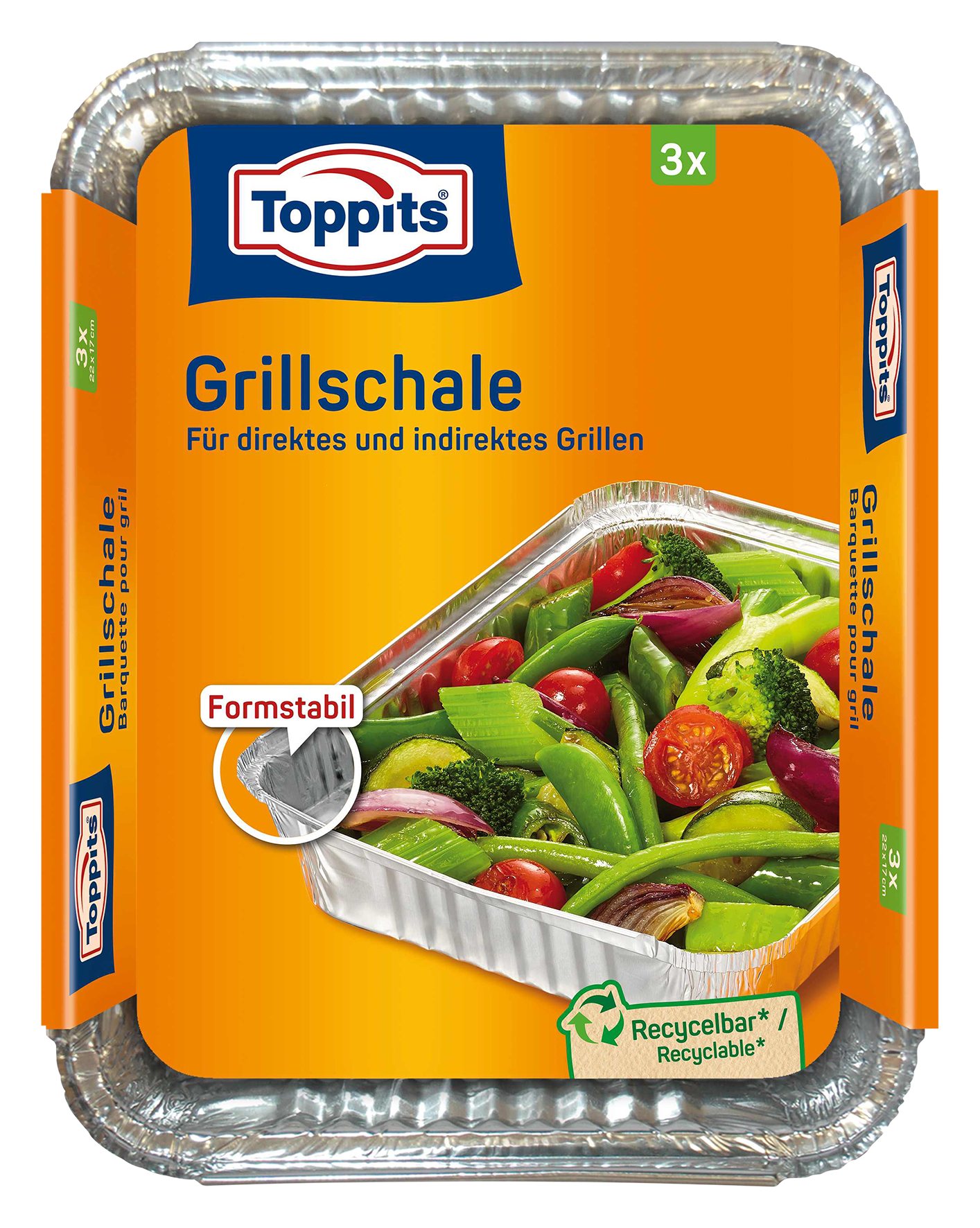 Grillschale Alu 3Stück
