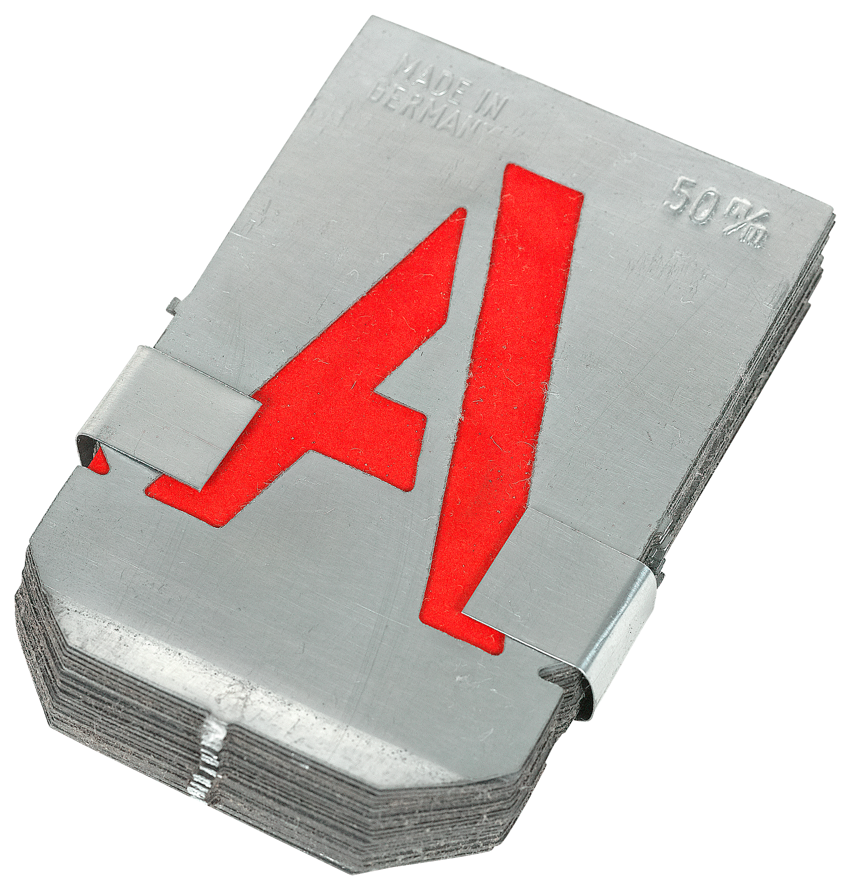 Zinkschablone Buchstaben 50 mm