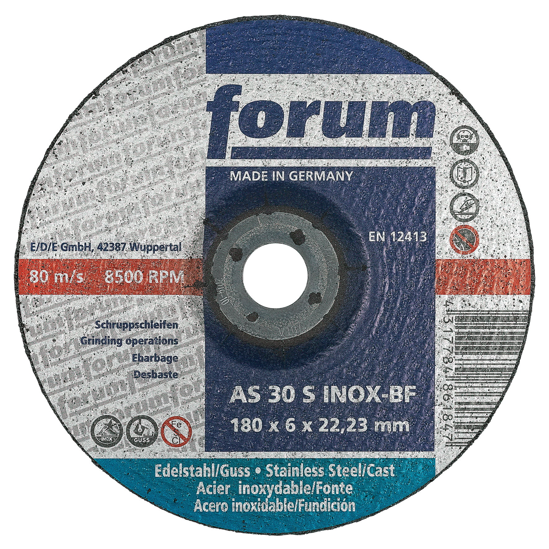 Schruppscheibe Inox 180x6.0