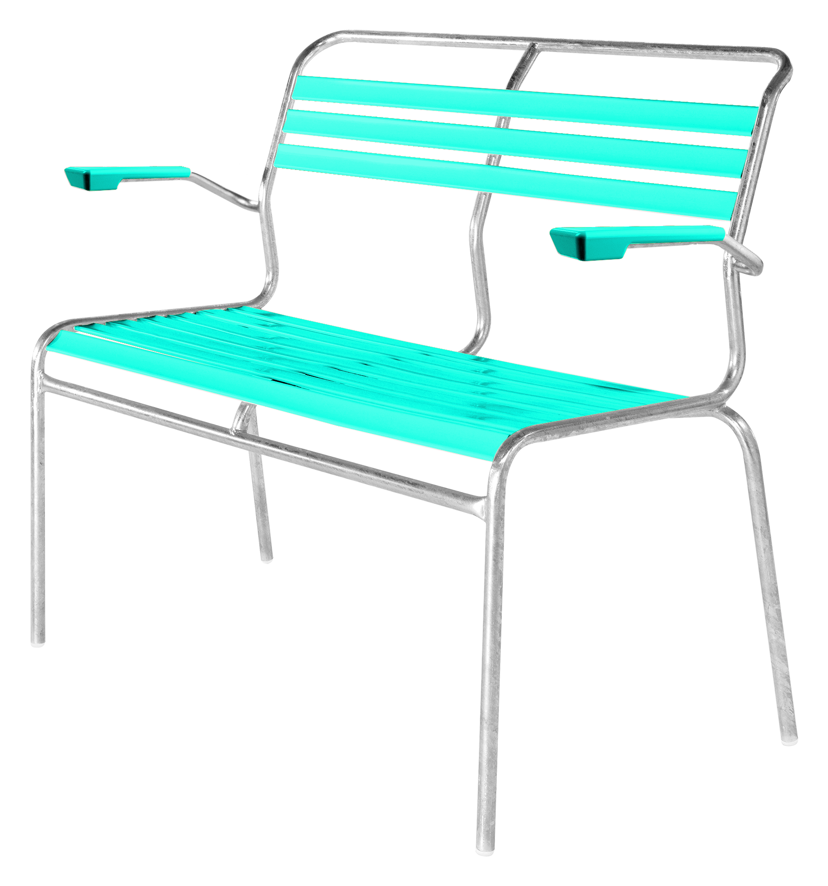 Bank Lätli m.Arml. 2er türkis