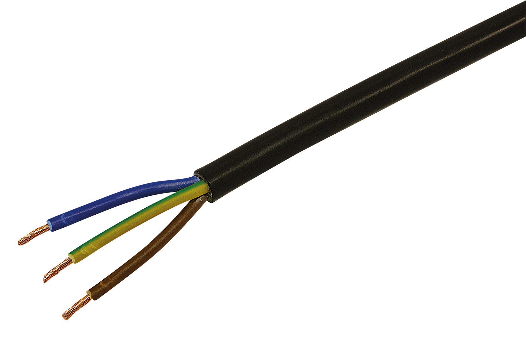 Kabel TD 3x1.0 50m sw