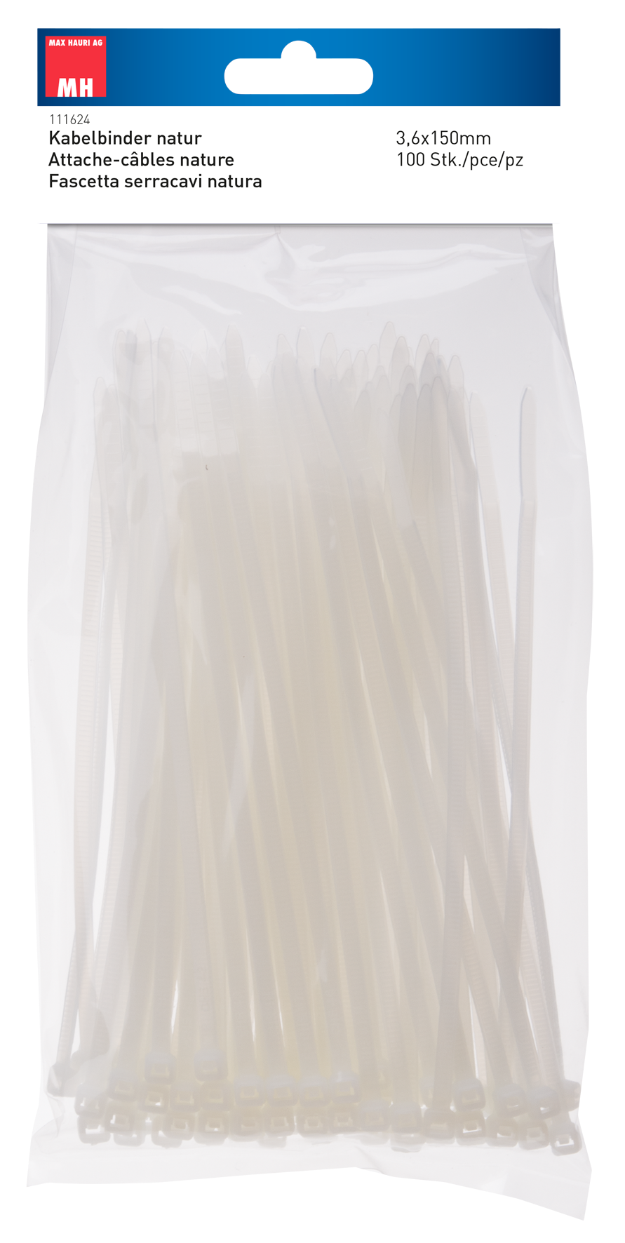 Kabelbinder 3.6x150mm natur