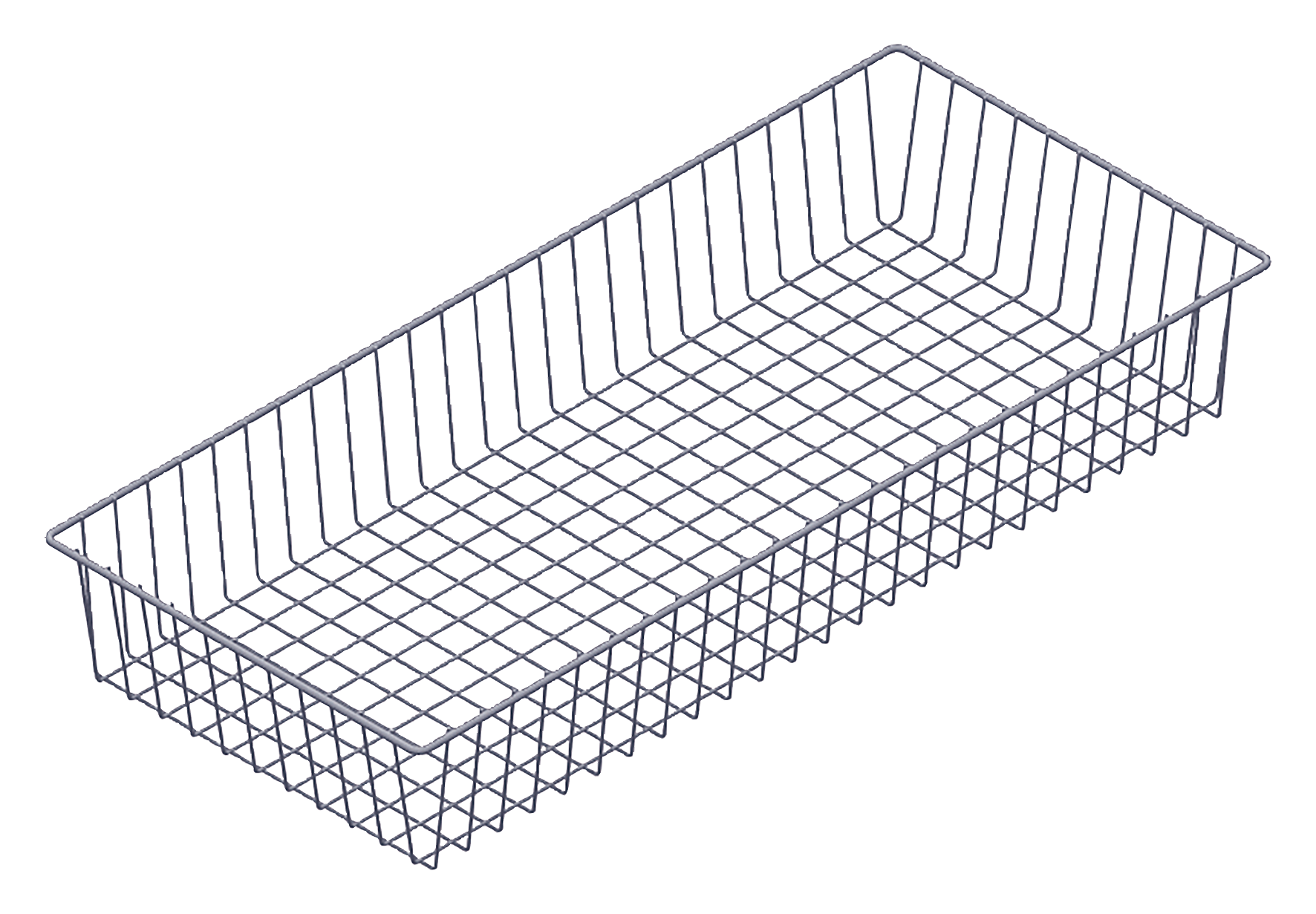 Drahtkorb 800x350x120 mm grau