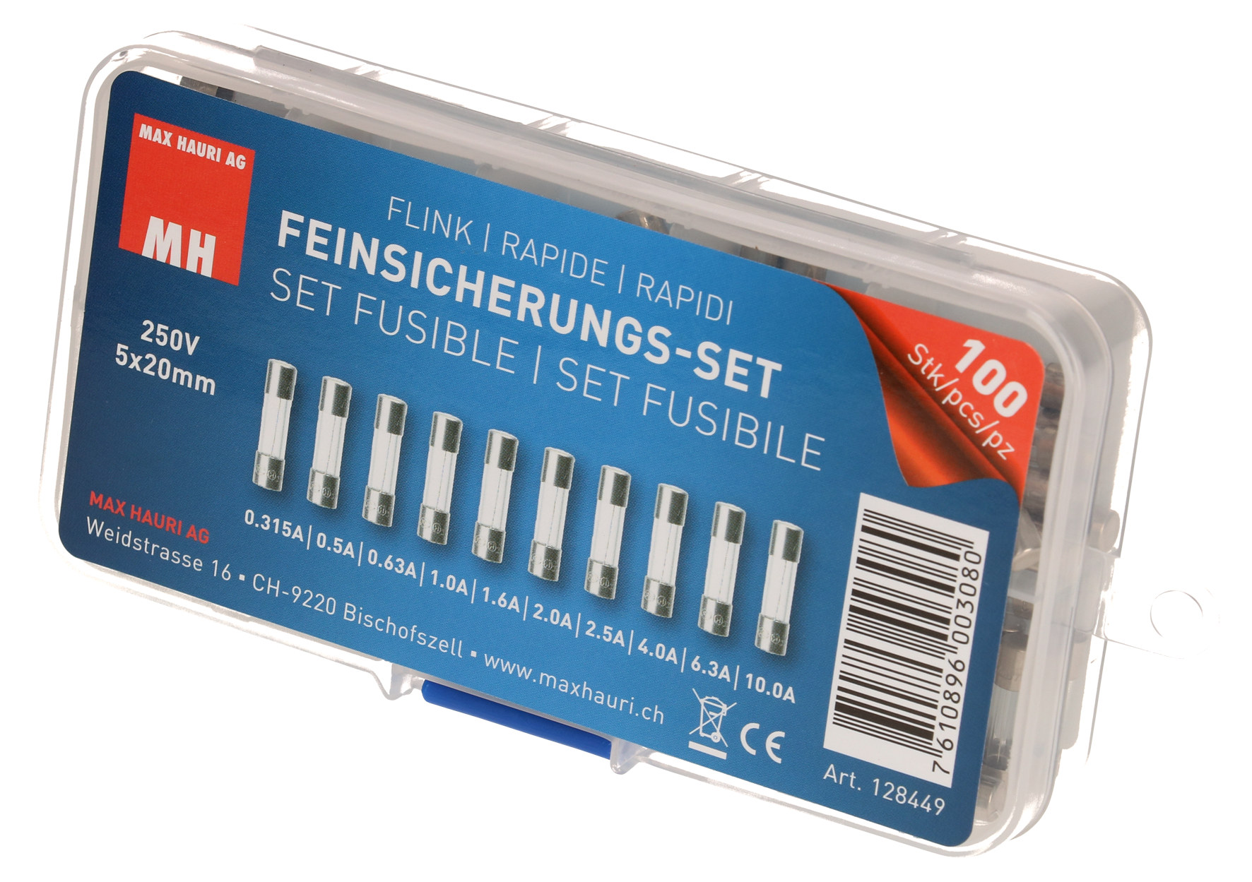 Feinsicherungsset 250V 100Stk.