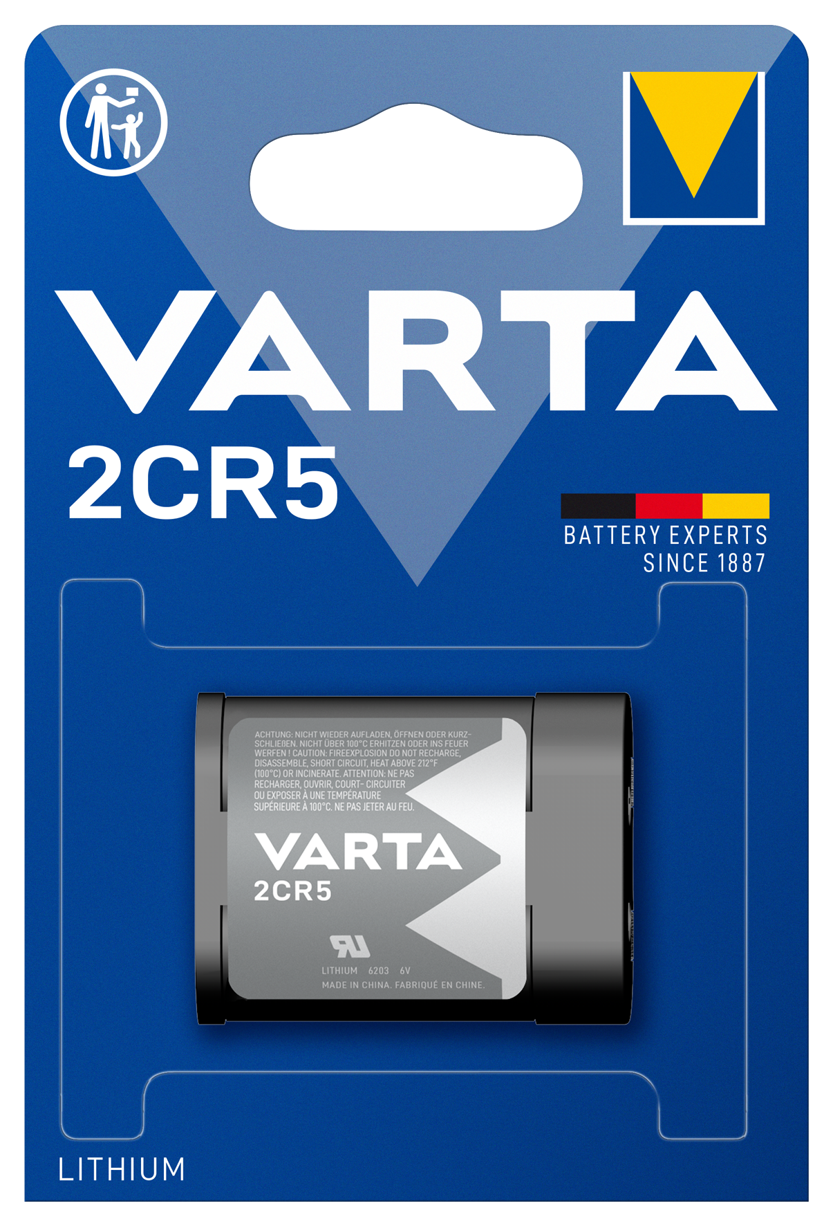 Cylindrical 2CR5 1400mAh 1St