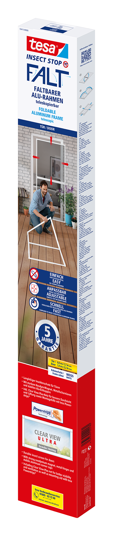 Alurahmen 1.0x2.2 m weiss