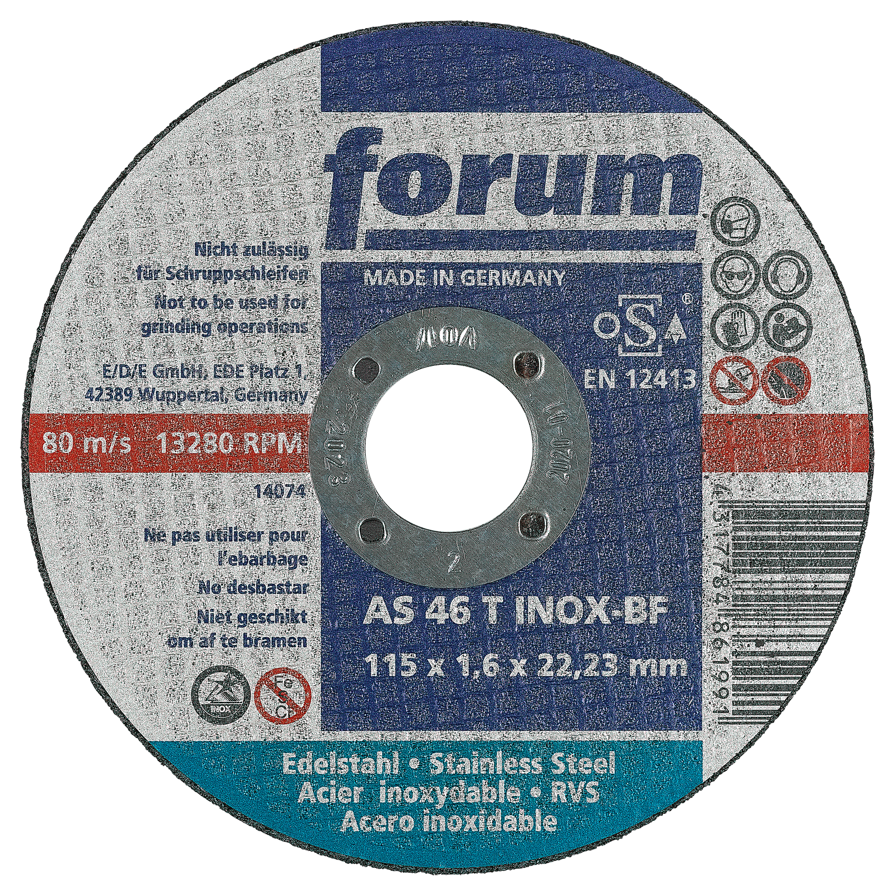Trennscheibe Inox 115x1.6