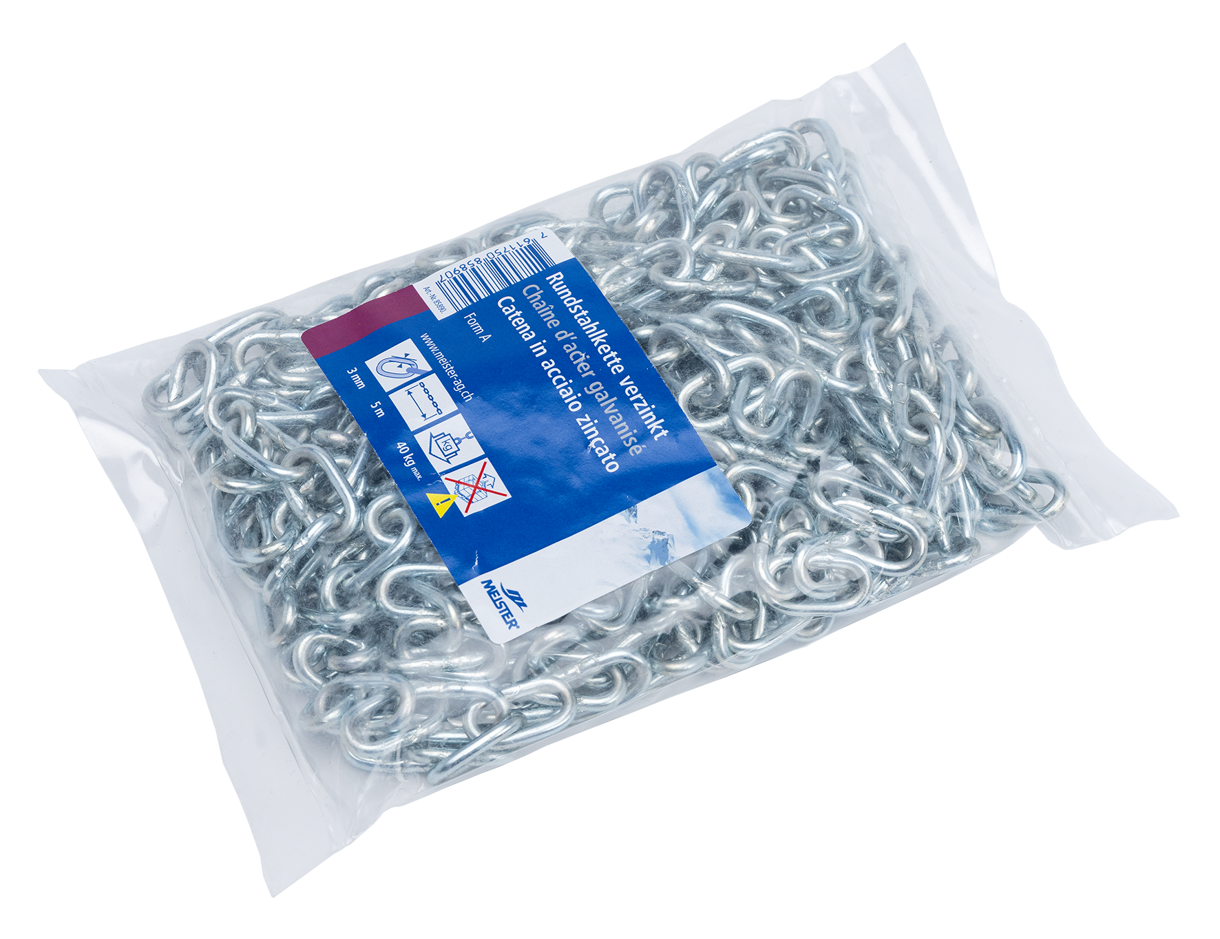 Rundstahlkette A ø3mm 16x5.5mm