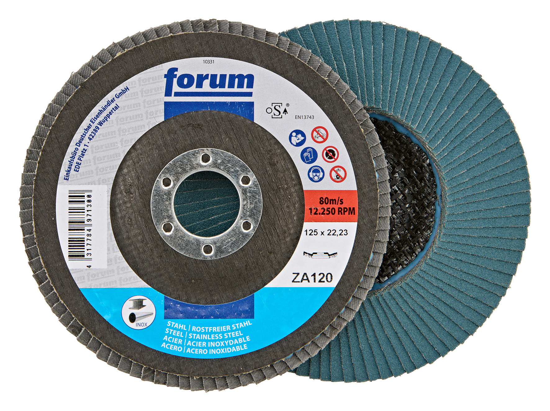 Fächers. 125mm gewölbt ZK120