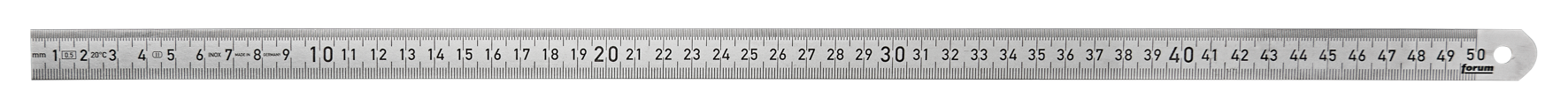 Stahlmassstab inox 500x18