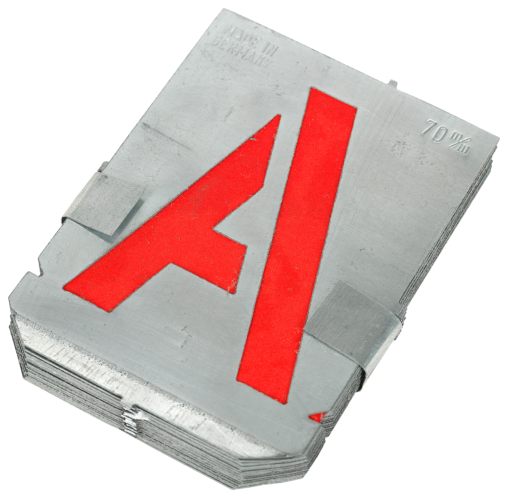 Zinkschablone Buchstaben 70 mm