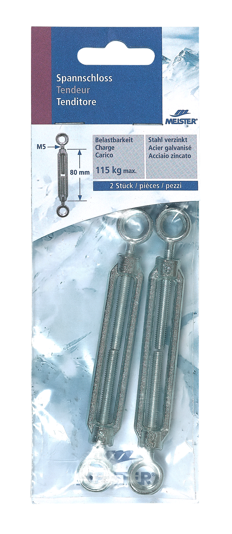 Spannschloss 2 Ösen 5mm