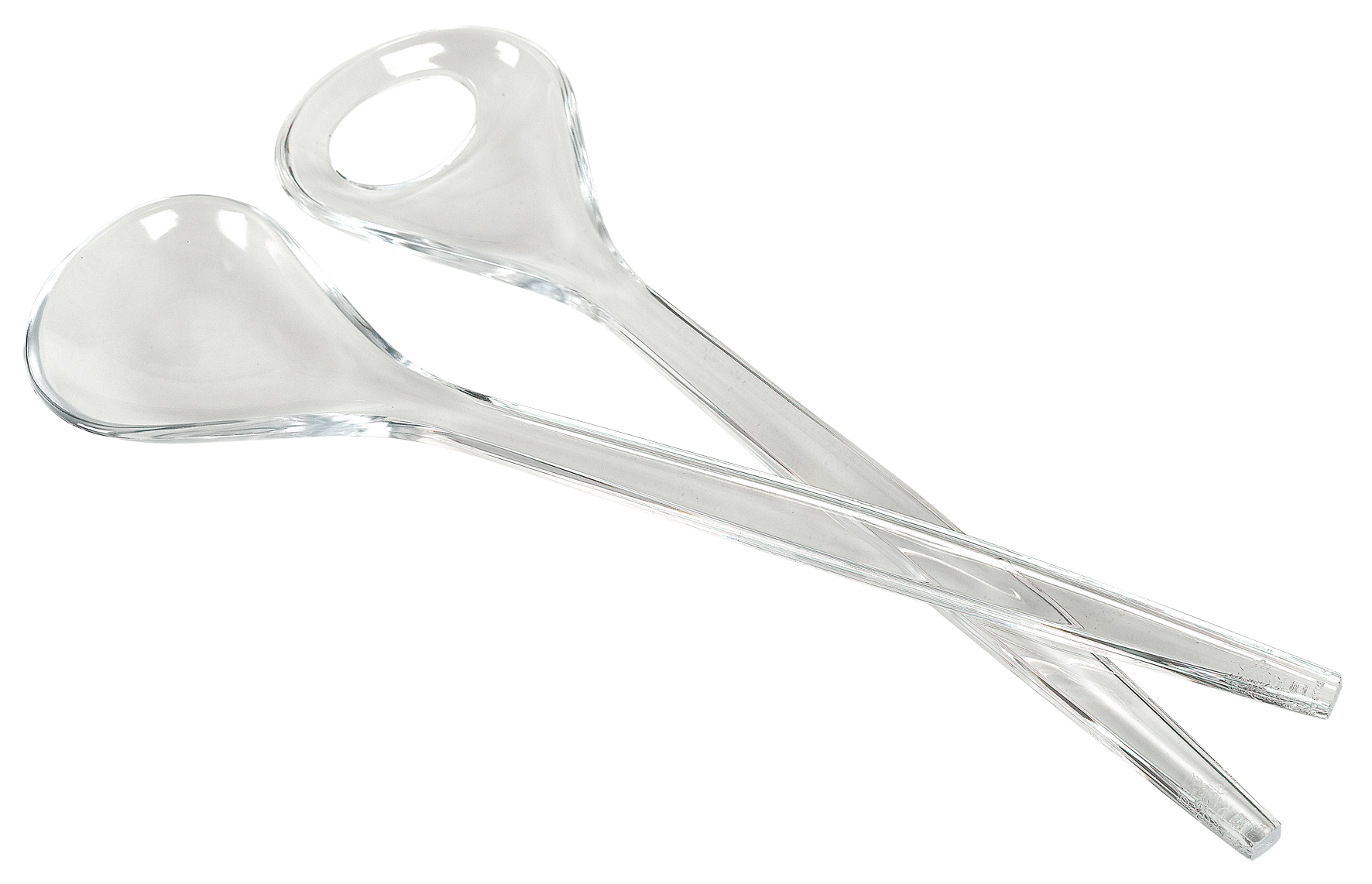 Salatbesteck transparent 28cm