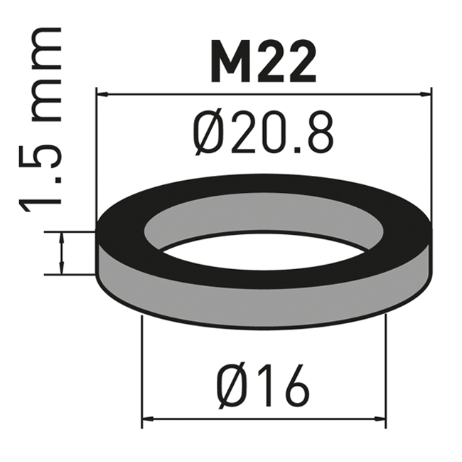 Gummid. z.Innenteil 10St.M22