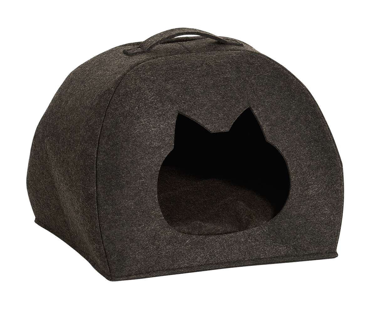 Katzenkorb Filz anthrazit 45cm