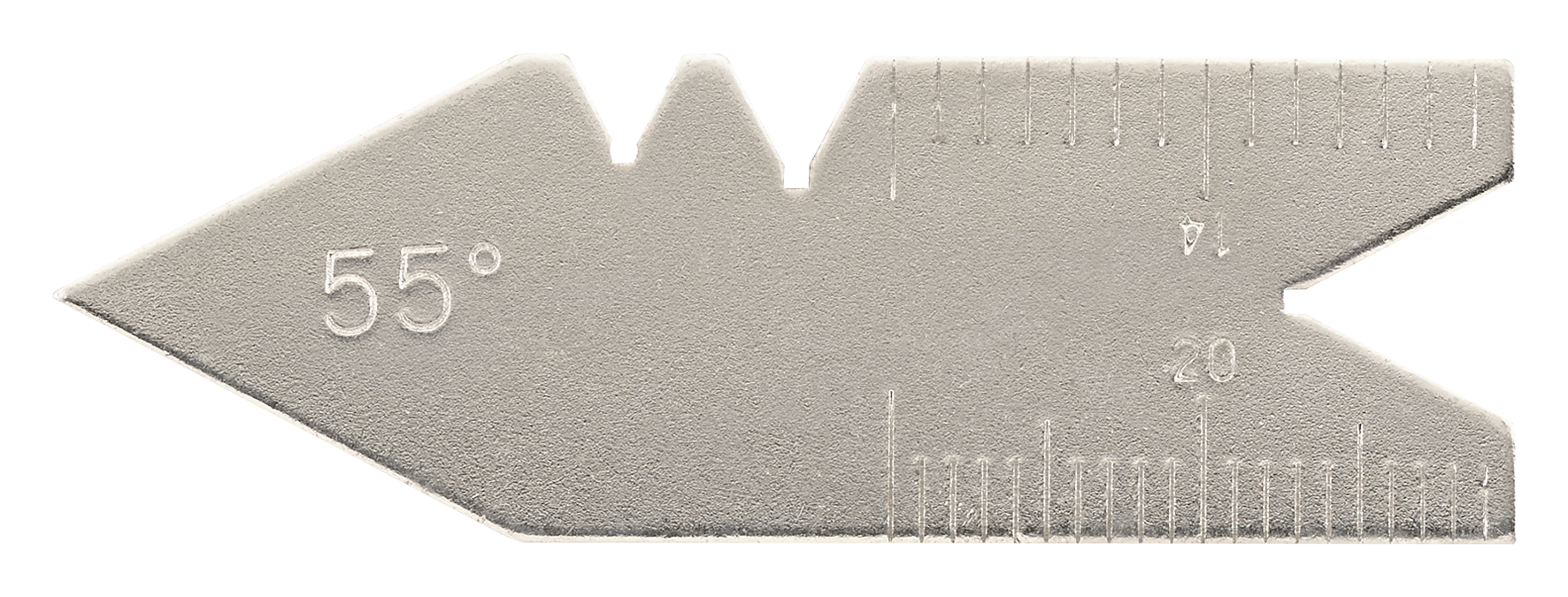 Spitzgewidestahllehre 60°