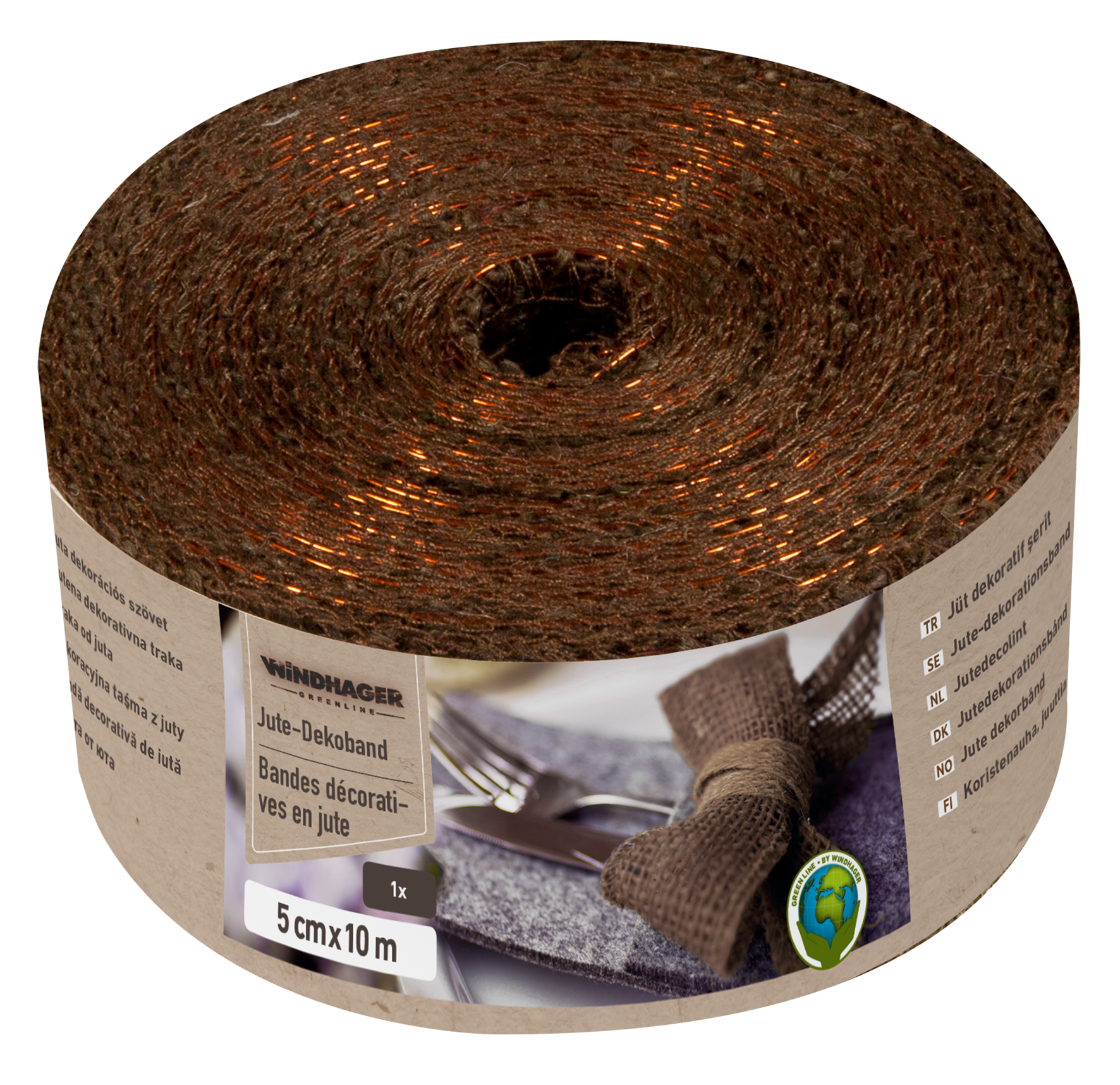 Jute-Dekoband 10m braun