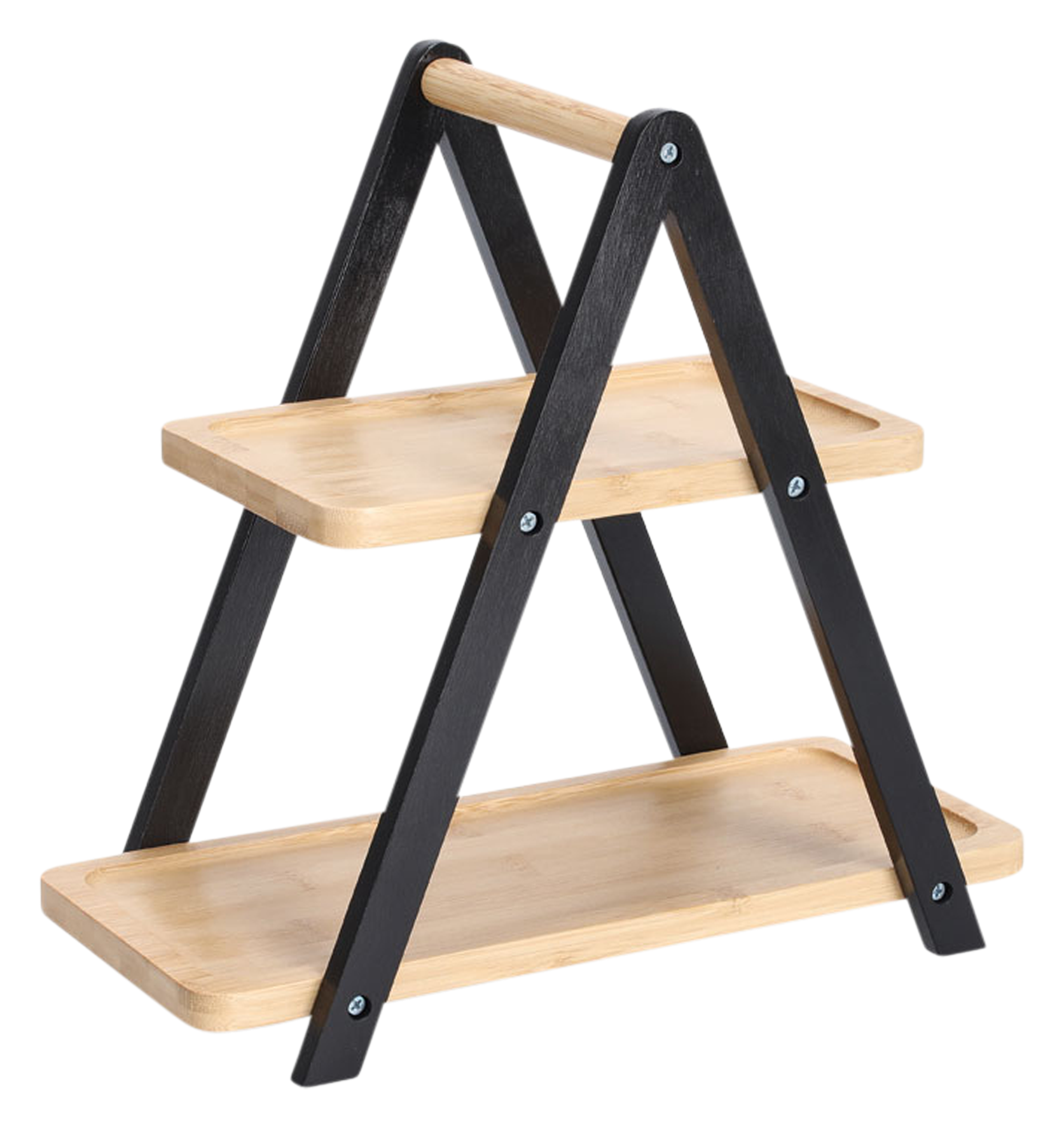 Etagere Bambus schwarz